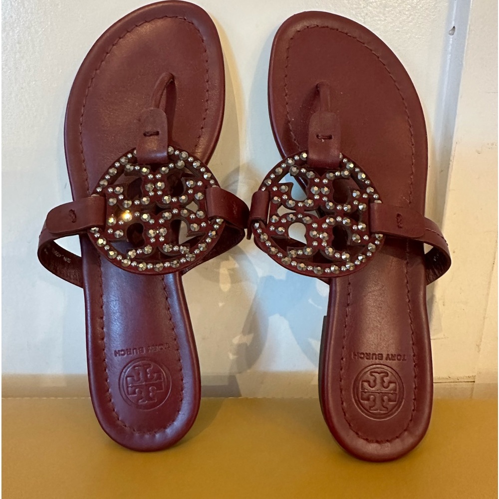 Tory Burch Leather Miller Embellished